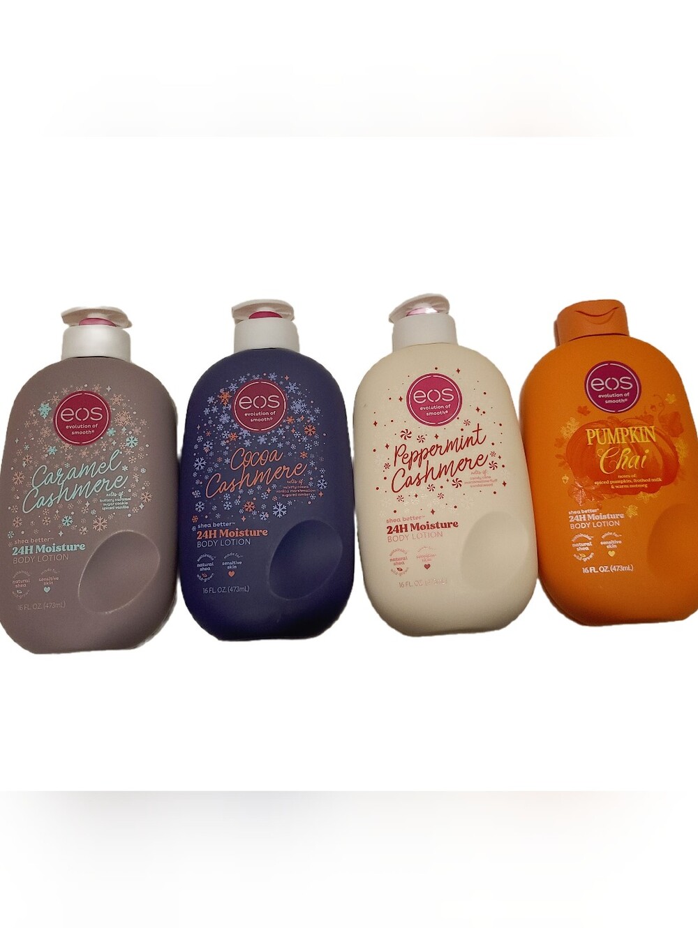 NEW EOS Holiday & Pumpkin Chai Lotion Bundle 4pc Limited Edition